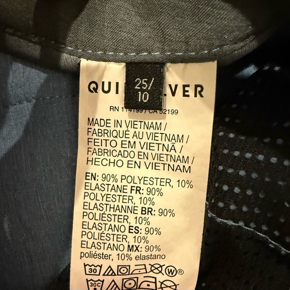 Quiksilver Boys size 25/10 Blue Amphibian Shorts - Picture 6 of 7